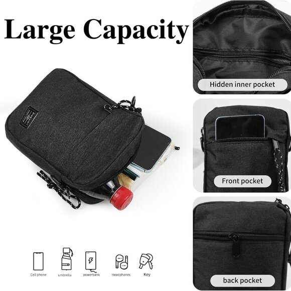 Stylish Men's Crossbody Satchel with Smooth Zippers - Perfect for Daily Use - Picture 4 of 7